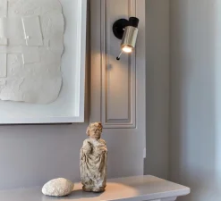 Spot, Biny LED, noir et or, sans interrupteur, dim, 2700K, 450lm, L6,5cm, H15,4cm - DCW éditions Paris