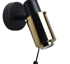 Spot, Biny LED, noir et or, sans interrupteur, dim, 2700K, 450lm, L6,5cm, H15,4cm - DCW éditions Paris