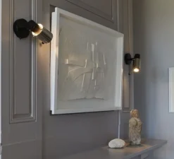 Spot, Biny spot LED, noir et argent, avec interrupteur, 2700k, L6,5cm, H15,4cm - Dcw editions