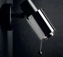 Spot, Biny spot LED, noir et argent, avec interrupteur, 2700k, L6,5cm, H15,4cm - Dcw editions