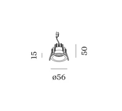 Spot, Deep Bijou 1.0, noir, LED, 2700K, 335lm, Ø5,6cm, H5,0cm - Wever&Ducré