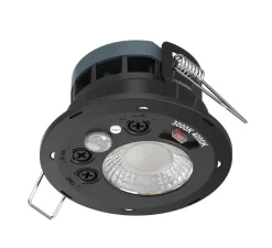 Spot détecteur, Draco pro, noir, IP65, LED, 3000K ou 4000K, 655-710lm, Ø6,75cm, H5,26cm - Solum