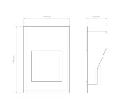 Spot encastrable, Borgo Trimless 65, blanc mat, LED, 3000K, 80lm, L10cm, H14,5cm - Astro