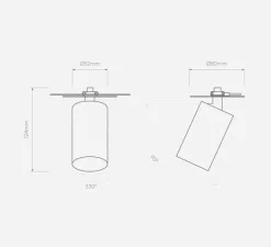 Spot encastrable, CAN 50 Single, noir mat, LED, 3000K, 509lm, Ø9cm, H13cm - Astro