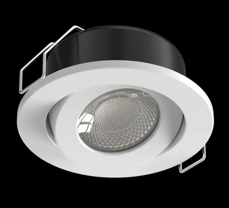 Spot encastrable, Coma, blanc, collerette ronde et carrée, IP65, LED, dim, 2700-4000K, 635-725 lm, Ø8,95cm, H4,1cm - Solum