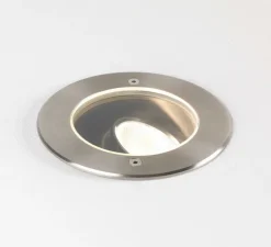 Spot encastrable, Cromarty 120, spot de sol, acier inoxydable brossé, IP67, LED, 3000K, 1040lm, Ø12,3cm, H18cm - Astro