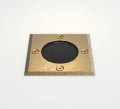 Spot encastrable de sol, Gramos Square, laiton massif, IP65, L10,5cm, P11,2cm - Astro