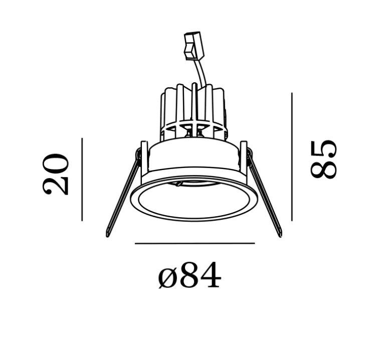 Spot encastrable, Deep 1.0 LED, noir, LED, 3000K, 570/770lm, Ø8,4cm, H8,5cm - Wever&Ducré