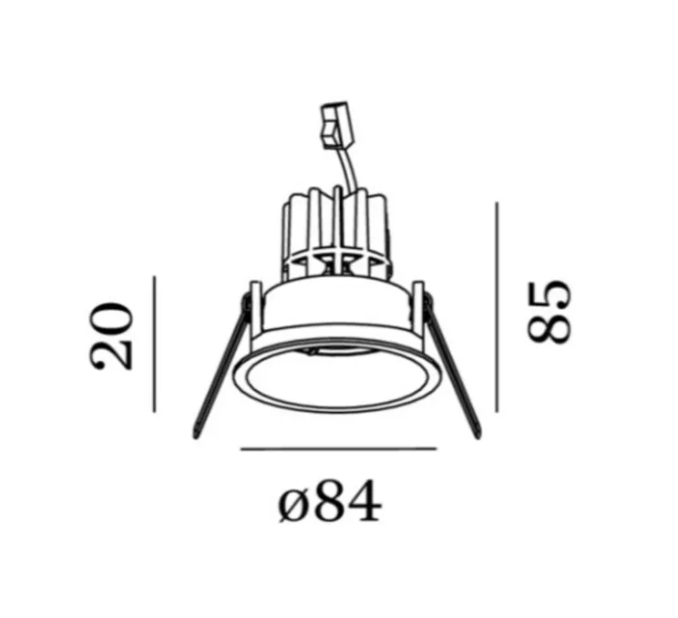 Spot encastrable, Deep 1.0 LED, blanc, LED, 3000K, 575/770lm, Ø8,4cm, H8,5cm - Wever&Ducré