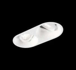 Spot encastrable, Deep Adjust 2.0 LED, blanc, LED, 3000K, 2x1150/1550lm, L18,2cm, H8,5cm - Wever&Ducré