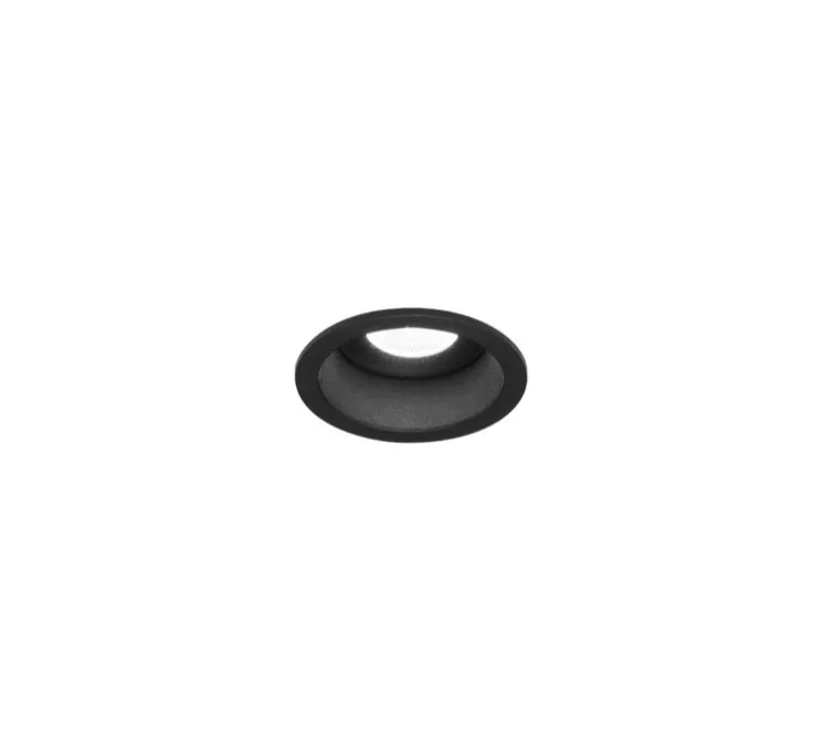 Spot encastrable, Deep Point 1.0, noir mat, IP44, LED, dim, 2700K, 335 lm, Ø4,5cm, H4,2cm - Wever&Ducré
