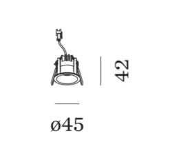 Spot encastrable, Deep Point 1.0, champagne, LED, dim, 3000K, 430 lm, Ø4,5cm, H4,2cm - Wever&Ducré