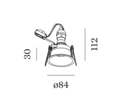 Spot encastrable, Deeper 1.0 PAR16, IP44, noir, Ø8,4cm, H11,2cm - Wever&Ducré