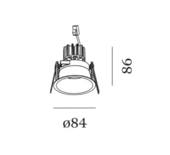 Spot encastrable, Deeper 1.0, bronze, LED, dim, 3000K, 745 lm, Ø8,4cm, H9,5cm - Wever&Ducré