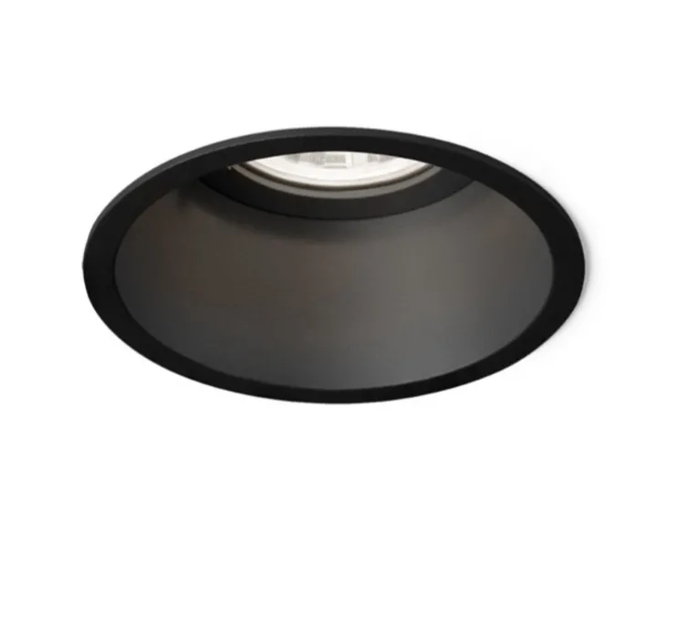 Spot encastrable, Deeper 1.0 LED IP20, noir, LED, 2700k, 525 lm, Ø8,4cm, H3cm - Wever&Ducré