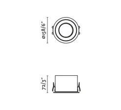 Spot encastrable, Dop, 33W, blanc, IP54, LED, 2700K, 2565 lm, Ø15,8cm, H7,2cm - Faro
