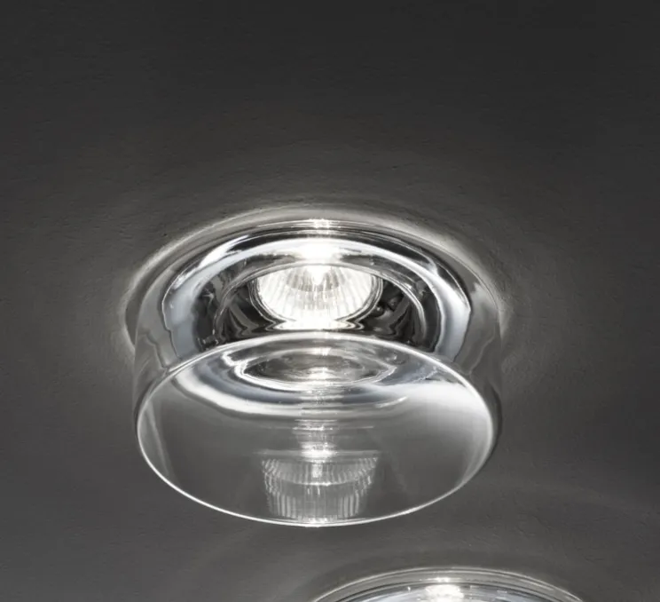 Spot encastrable, Faretti D27 Blow, transparent, LED, Ø13cm, H5cm - Fabbian