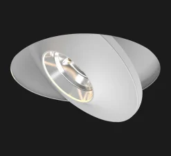 Spot encastrable, FlatLED T2 (Reflector) Trimless, Angle 43°, blanc mat, dim, LED, 3000K, 1388lm, Ø12cm, H6cm - Doxis