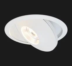 Spot encastrable, FlatLED T2 (Reflector) Recessed, Bobbytrap Springs, blanc mat, dim, LED, 2700K, 1335 lm, Ø12cm, H6cm - Doxis