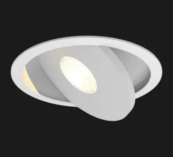 Spot encastrable, FlatLED T1 Trimless, blanc mat, LED, 3000K, 1388lm, Ø12cm, H6cm - Doxis