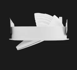 Spot encastrable, FlatLED T1 37° (Lens) Recessed, Trapezium springs, blanc mat, LED, 3000K, 1388lm, Ø12cm, H6cm - Doxis