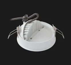 Spot encastrable, FlatLED T1 (37° Lens) Recessed, Bobbytrap springs, blanc mat, 2700K, 1335lm, Ø12cm, H6cm - Doxis