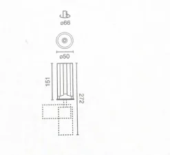 Spot encastrable, Fost Pulldown, 20°, CRI ><noscript><img width=