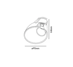 Spot encastrable, Fresh Wall Washer, or, Ø9cm, H6,4cm (hauteur plafond recommandée 14,5cm) - Faro