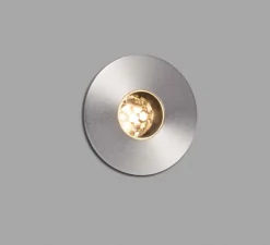 Spot encastrable, Grund 34, argent, IP67, LED, 2700K, 77 lm, Ø3,7cm, H5cm - Faro