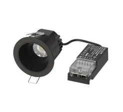 Spot encastrable, Hydra Basse Luminance, noir, réflecteur noir, IP65, LED, dim, 2700, 3000 ou 4000K, 545-730 lm, Ø8cm, H8,5cm - Solum