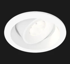 Spot encastrable, Juno Mix Deep Round, Reflector, blanc mat, LED, 2700K, 380lm, Ø6cm, H3,8cm - Doxis