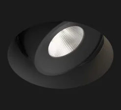 Spot encastrable, Juno Mix Deep Round, Soft Beam, noir mat, LED, 2700K, 380lm, Ø5,5cm, H3,8cm - Doxis