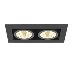 Spot encastrable, Kadux double, noir, LED, dim, 3000K, 1550 lm, L15cm, H8,3cm - SLV