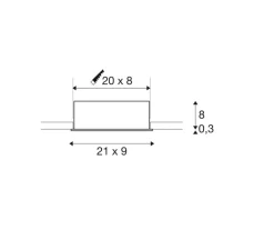 Spot encastrable, Kadux triple, noir, LED, dim, 3000K, 2350 lm, L21cm, H8,3cm - SLV