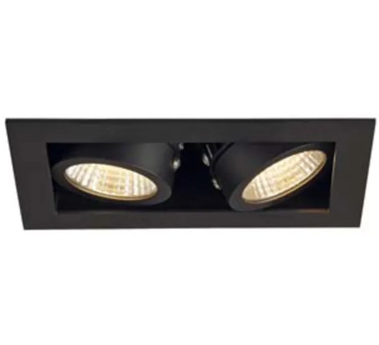 Spot encastrable, Kit Kadux, noir, LED, L9cm, H15cm - Slv