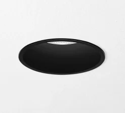 Spot encastrable, Kono 2, noir satiné, LED, dim,3000K, 1800 lm, 60°, Ø10,7cm, H16cm - ONOK