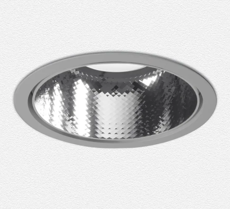 Spot encastrable, Luceri Round Trim, gris, LED, dim, 3000K, 4528 lm, Ø24,3cm, H21cm - Artemide