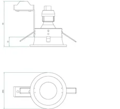 Spot encastrable, Minima round fixed, blanc mat, IP65, Ø8,5cm, H11cm - Astro