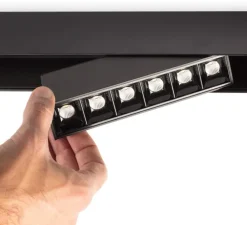 Spot encastrable, Neso Point 12, noir mat, LED, On/Off, 3000K, 1107 lm, L32cm, H5,6cm - Faro