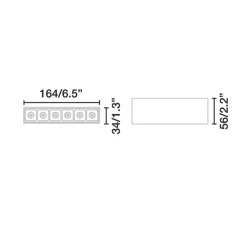 Spot encastrable, Neso Point 6, noir mat, LED, dim, Dali, 3000K, 580 lm, L16,4cm, H5,6cm - Faro