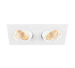 Spot encastrable, New Tria 155, blanc, dim, LED, 2700K, 610 lm, L17cm, H9cm - SLV