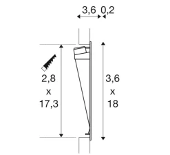 Spot encastrable, Notapo, blanc mat, LED, dim, 3000K, 6 lm, L3,6cm, H18cm-SLV
