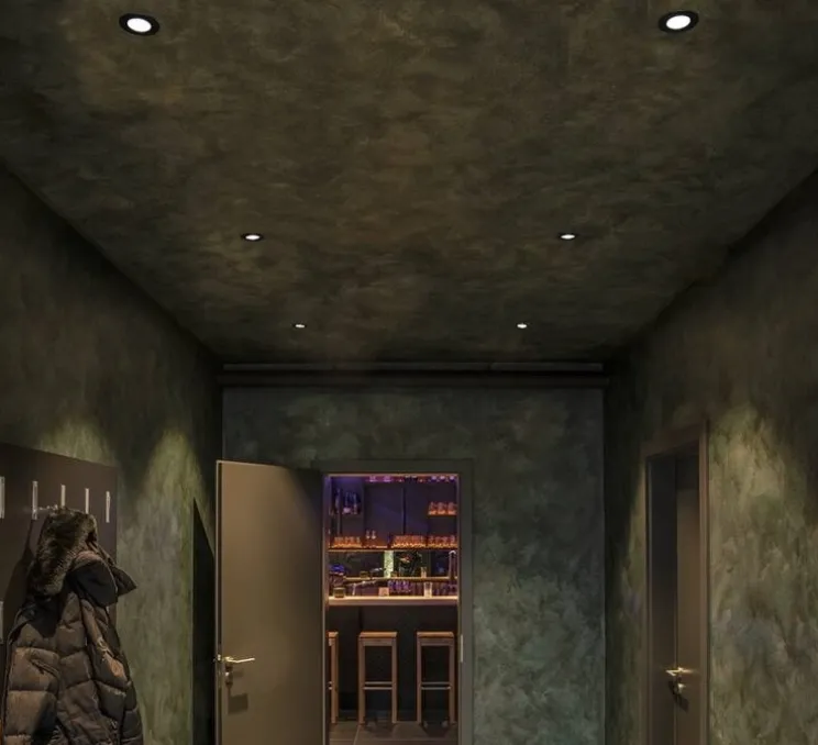 Spot encastrable, Patta-I, noir, IP65, LED, dim, 1800-3000K, 440 lm, Ø8cm, H4cm - SLV