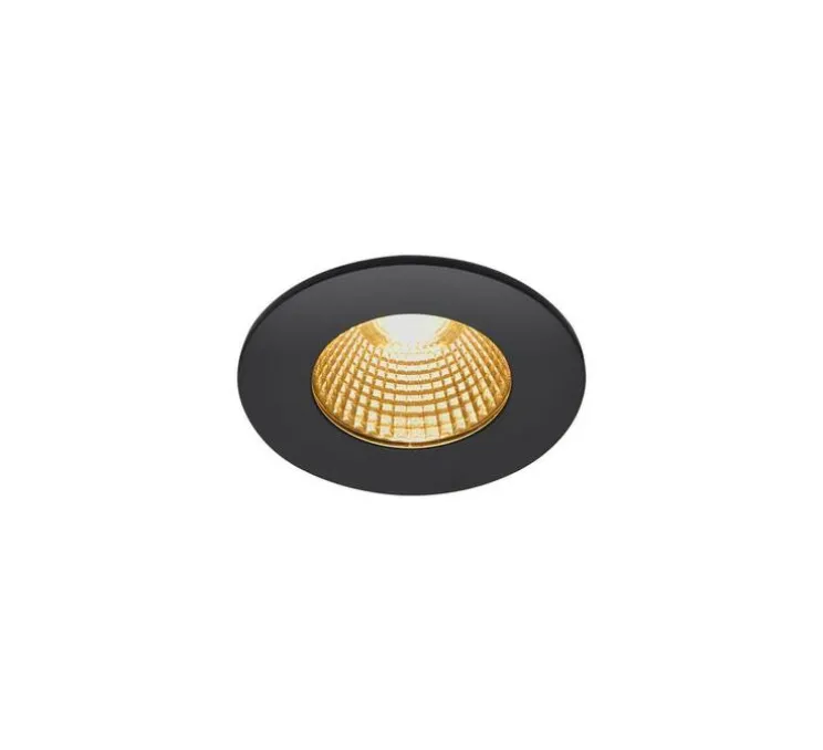 Spot encastrable, Patta-I, noir, IP65, LED, dim, 1800-3000K, 440 lm, Ø8cm, H4cm - SLV