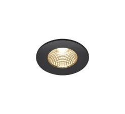 Spot encastrable, Patta-I, noir, IP65, LED, dim, 1800-3000K, 440 lm, Ø8cm, H4cm - SLV