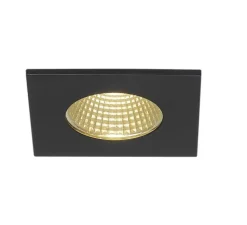 Spot encastrable, Patta-I, noir, IP65, LED, dim, 3000K, 910 lm, Ø8cm, H4,5cm - SLV
