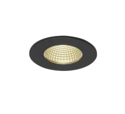 Spot encastrable, Patta-I, noir, IP65, Led, dim, 3000 k, 910lm, Ø8cm, H4,5cm - SLV