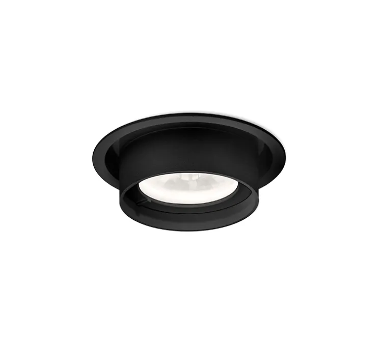 Spot encastrable, Rini 1.0 LED, noir, IP44, LED, 3000K, 500/680lm, Ø8,4cm, H6,5cm - Wever&Ducré