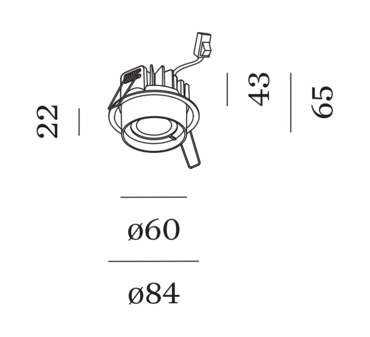 Spot encastrable, Rini 1.0 LED, noir, IP44, LED, 3000K, 500/680lm, Ø8,4cm, H6,5cm - Wever&Ducré