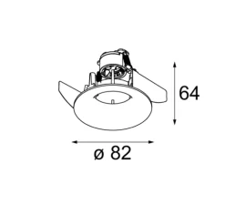 Spot encastrable, Smart Cake, GU10, pour plafonnier Smart Surface Tubed, blanc, Ø8,2cm, H6,4cm - Modular